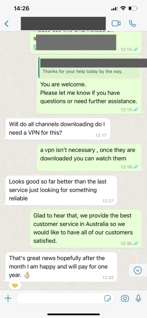Bevestiging abonnementsverlenging via WhatsApp 3